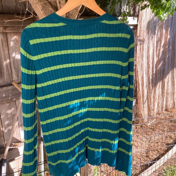 Green Striped Cable Knit Sweater from Merona - Picture 6 of 9